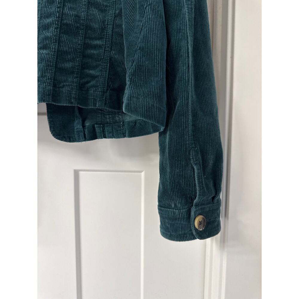 Anthropologie Cropped Corduroy Jacket | Women’s L in Teal Green - Picture 8 of 11